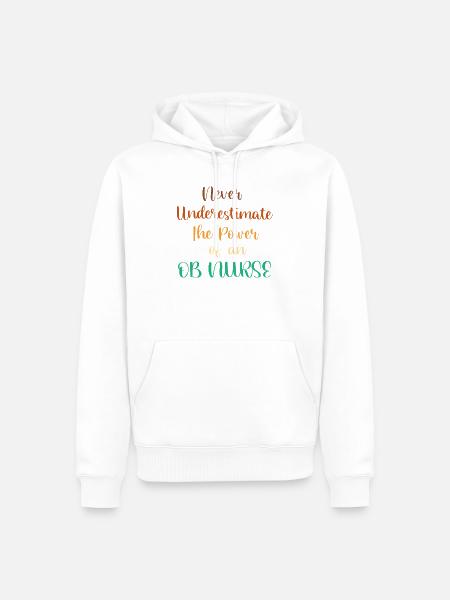 Schwangerschaft Krankenhaus Krankenschwester - Männer Premium Bio Hoodie - Weiß