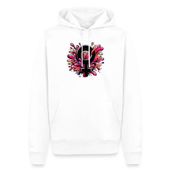 Frauensymbol - Männer Premium Bio Hoodie - Weiß - Vorne - Nico (187cm)