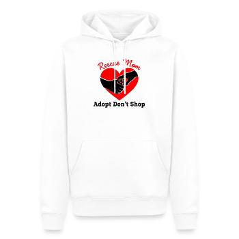 Cœur de protection animale de la maman sauvée - Sweat à capuche Premium bio Homme - blanc - Devant - Nico (187cm)