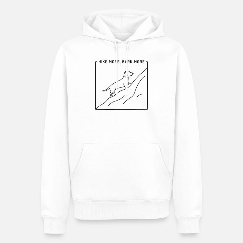 Marchez plus Aboiez plus - Sweat à capuche Premium bio Homme - blanc