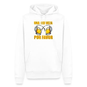Bier trinken, Mallorca - Männer Premium Bio Hoodie - Weiß - Vorne - Nico (187cm)