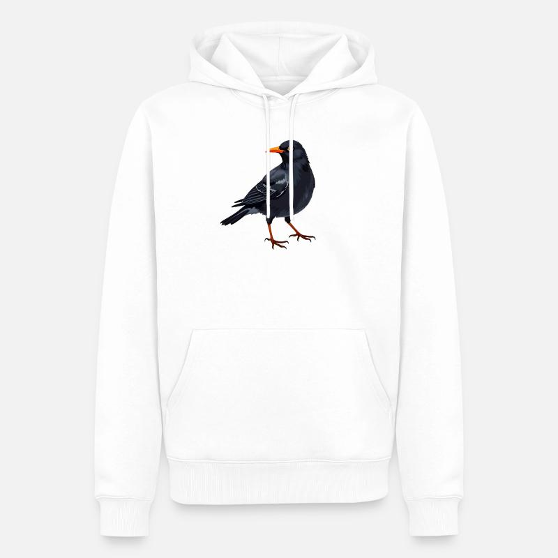 Merle - Sweat à capuche Premium bio Homme - blanc