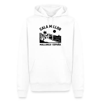 cala millor Mallorca - Männer Premium Bio Hoodie - Weiß - Vorne - Nico (187cm)