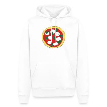 Pizza Margherita Basilikum - Männer Premium Bio Hoodie - Weiß - Vorne - Nico (187cm)