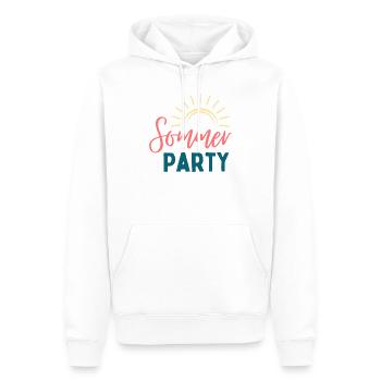 Logo Sunbeam de la fête d’été - Sweat à capuche Premium bio Homme - blanc - Devant - Nico (187cm)