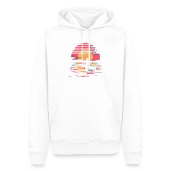 Rowing Drawing Synthwave - Men’s Premium Organic Hoodie - white - Front - Nico (187cm)