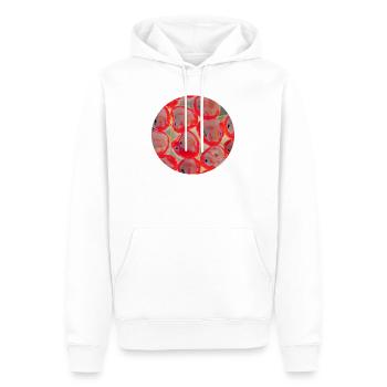 Neon-Frucht-Pop-Art - Männer Premium Bio Hoodie - Weiß - Vorne - Nico (187cm)