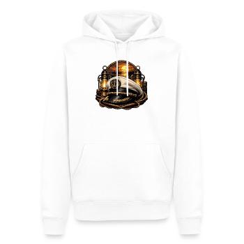 Captain's hat in the evening light - Men’s Premium Organic Hoodie - white - Front - Nico (187cm)