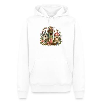 Zauberwald Vogelhäuschen Flora - Männer Premium Bio Hoodie - Weiß - Vorne - Nico (187cm)