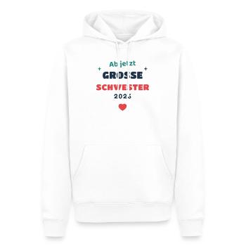 Einschulung 2026 Schwester - Schulkind Geschenk Sc - Männer Premium Bio Hoodie - Weiß - Vorne - Nico (187cm)