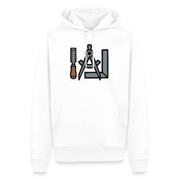 Tischler Werkzeuge Grafik - Männer Premium Bio Hoodie - Weiß - Vorne - Nico (187cm)