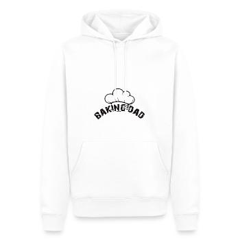 Der backende Papa - Papa backt Brot - Männer Premium Bio Hoodie - Weiß - Vorne - Nico (187cm)