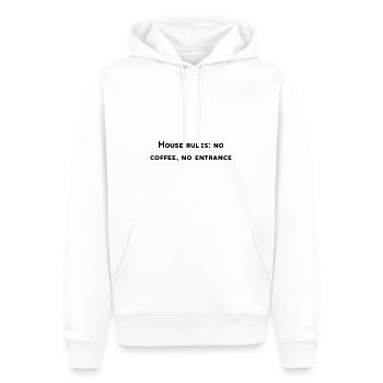 Design drôle café - Sweat à capuche Premium bio Homme - blanc - Devant - Nico (187cm)