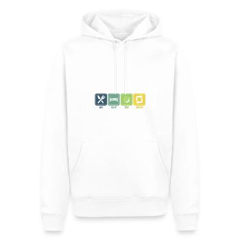 Golf Geschenk Witz Golfspieler Golfer - Männer Premium Bio Hoodie - Weiß - Vorne - Nico (187cm)