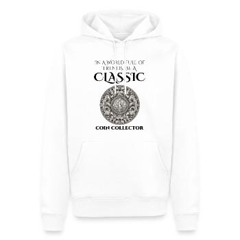 Münzsammler Sammler Numismatischer Numismatiker - Männer Premium Bio Hoodie - Weiß - Vorne - Nico (187cm)