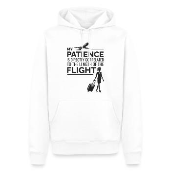Hôtesse de l’air Hôtesse de l’air - Sweat à capuche Premium bio Homme - blanc - Devant - Nico (187cm)