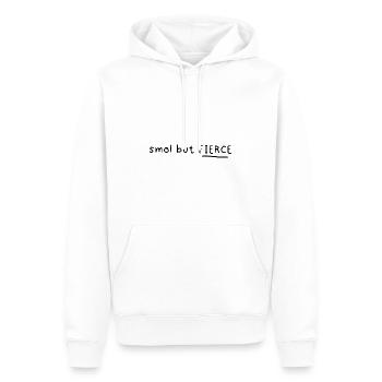 Smol but fierce (White) - Men’s Premium Organic Hoodie - white - Front - Nico (187cm)