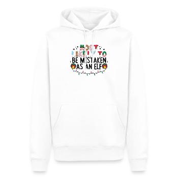 Christmas Most Likely To Be Mistaken As An Elf - Men’s Premium Organic Hoodie - white - Front - Nico (187cm)