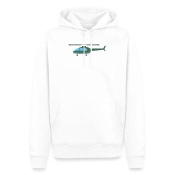 Helicopter - Men’s Premium Organic Hoodie - white - Front - Nico (187cm)