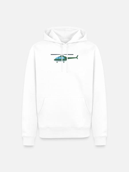 Helicopter - Men’s Premium Organic Hoodie - white