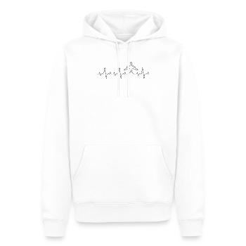 Avion de pouls Aviator cadeau Aviator - Sweat à capuche Premium bio Homme - blanc - Devant - Nico (187cm)