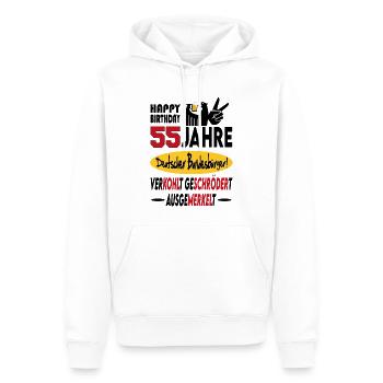 Geburtstag CDU SPD FDP Grün Politik Alter Jahre 55 - Männer Premium Bio Hoodie - Weiß - Vorne - Nico (187cm)