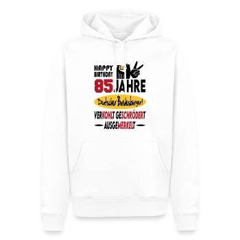 Geburtstag CDU SPD FDP Grün Politik Alter Jahre 85 - Männer Premium Bio Hoodie - Weiß - Vorne - Nico (187cm)