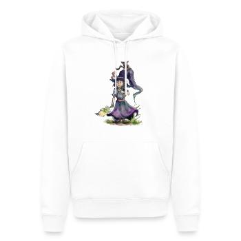 Little Witch - Sweat à capuche Premium bio Homme - blanc - Devant - Nico (187cm)