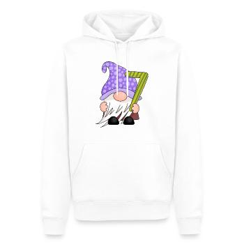 Number Seven Gnome - Men’s Premium Organic Hoodie - white - Front - Nico (187cm)