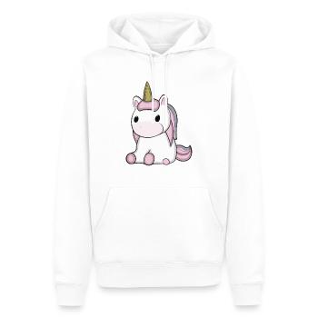 Idée cadeau Bébé Licorne - Sweat à capuche Premium bio Homme - blanc - Devant - Nico (187cm)