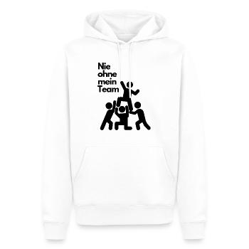 Teamwork - Männer Premium Bio Hoodie - Weiß - Vorne - Nico (187cm)