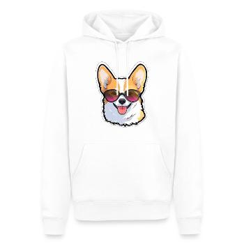 Corgi Hund - Männer Premium Bio Hoodie - Weiß - Vorne - Nico (187cm)