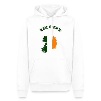 Pays de l’Irlande - Sweat à capuche Premium bio Homme - blanc - Devant - Nico (187cm)