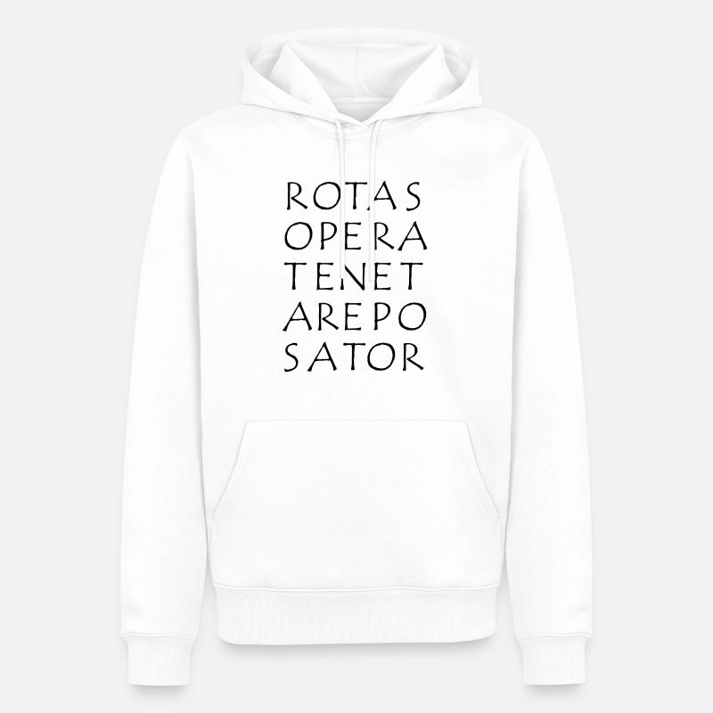 Carré ROTAS - Sweat à capuche Premium bio Homme - blanc