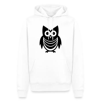 Petite chouette - Sweat à capuche Premium bio Homme - blanc - Devant - Nico (187cm)