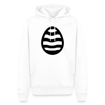 Ei - Männer Premium Bio Hoodie - Weiß - Vorne - Nico (187cm)