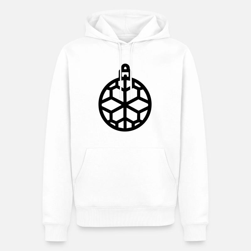 Weihnachtskugel - Männer Premium Bio Hoodie - Weiß