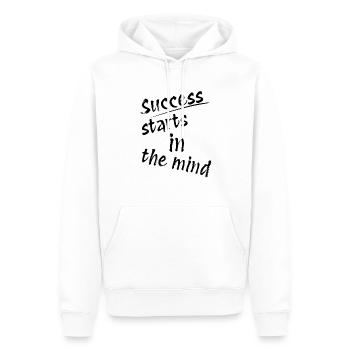 Success Starts in the Mind - Männer Premium Bio Hoodie - Weiß - Vorne - Nico (187cm)