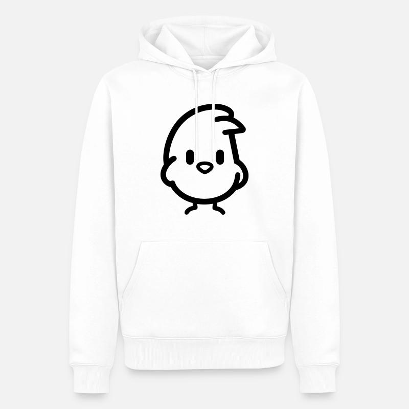 poussin - Sweat à capuche Premium bio Homme - blanc