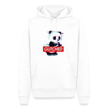 Tao Tao Panda Glitché - Sweat à capuche Premium bio Homme - blanc - Devant - Nico (187cm)