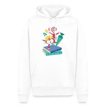 Monkey with school cone school enrollment school child - Men’s Premium Organic Hoodie - white - Front - Nico (187cm)