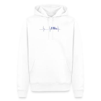 Ambulance Puls Urgences Cadeau - Sweat à capuche Premium bio Homme - blanc - Devant - Nico (187cm)
