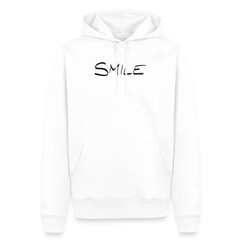 SOURIRE si tu peux - Sweat à capuche Premium bio Homme - blanc - Devant - Nico (187cm)