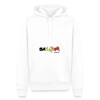 Règles de la Belgique - Sweat à capuche Premium bio Homme - blanc - Devant - Nico (187cm)