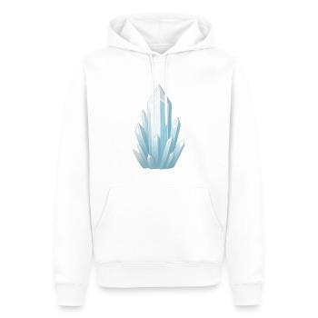 A beautiful clear crystal - Men’s Premium Organic Hoodie - white - Front - Nico (187cm)
