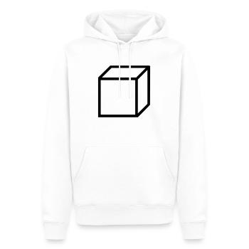 Cube Square Baggrund - Herre Premium økologisk hoodie - hvid - Foran - Nico (187cm)