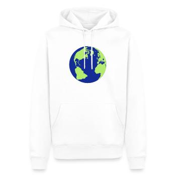 terre - Sweat à capuche Premium bio Homme - blanc - Devant - Nico (187cm)