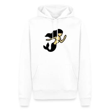 Meerjungfrau - Männer Premium Bio Hoodie - Weiß - Vorne - Nico (187cm)