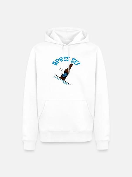 Apres Ski Beer - Männer Premium Bio Hoodie - Weiß