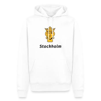 Stockholm - Männer Premium Bio Hoodie - Weiß - Vorne - Nico (187cm)